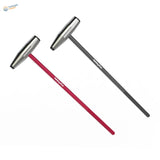Two Hobbymatic mini metal hammers with red and black handles