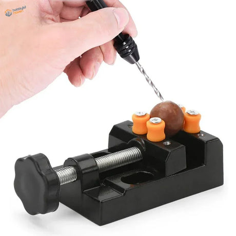 Mini table vise for scale modeling and hobby work — rubber-padded jaws for holding plastic and resin parts