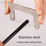 Stainless steel mini wire saw with sleek rectangular frame and fine wire blade for precision scale modeling tools