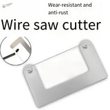 Silver mini wire saw cutter with wear-resistant and anti-rust features for precision scale modeling tools and model building tools