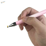 Pink sticky clay pen for tiny parts with black tip and yellow sensor