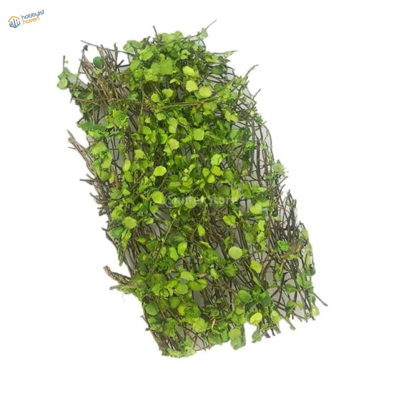 Miniature resin vine with green artificial ivy wall decor details