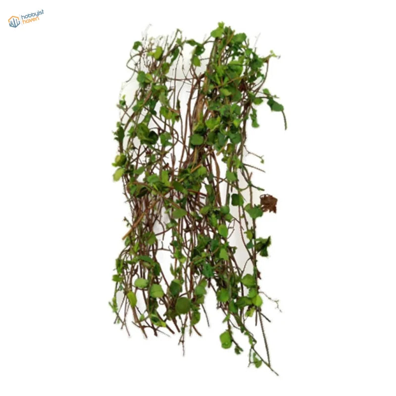 Miniature resin vine with lush green ivy cascading downward