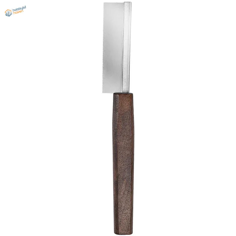 Shi modeling backsaw with sleek silver blade and dark brown wooden handle