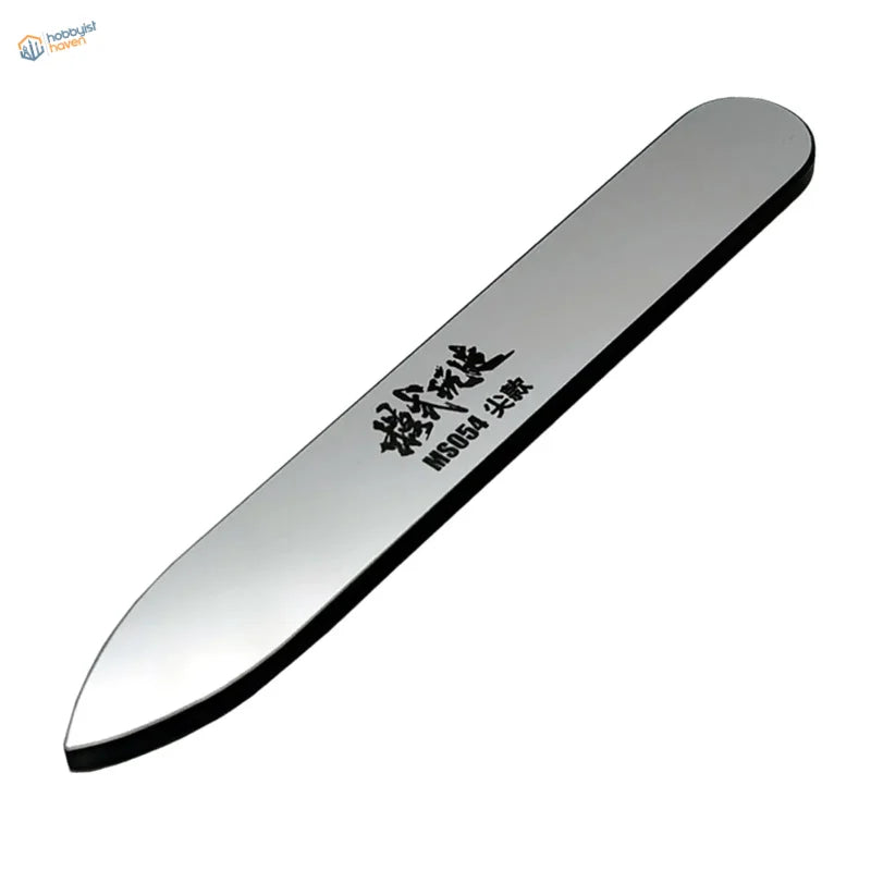 Silver shi tools glass file with polished metal press and Japanese engraving