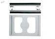 Model AFV Holder silver TV mount bracket with black rubber grips and hardware