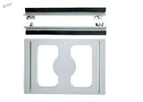 Model AFV Holder silver TV mount bracket with black rubber grips and hardware