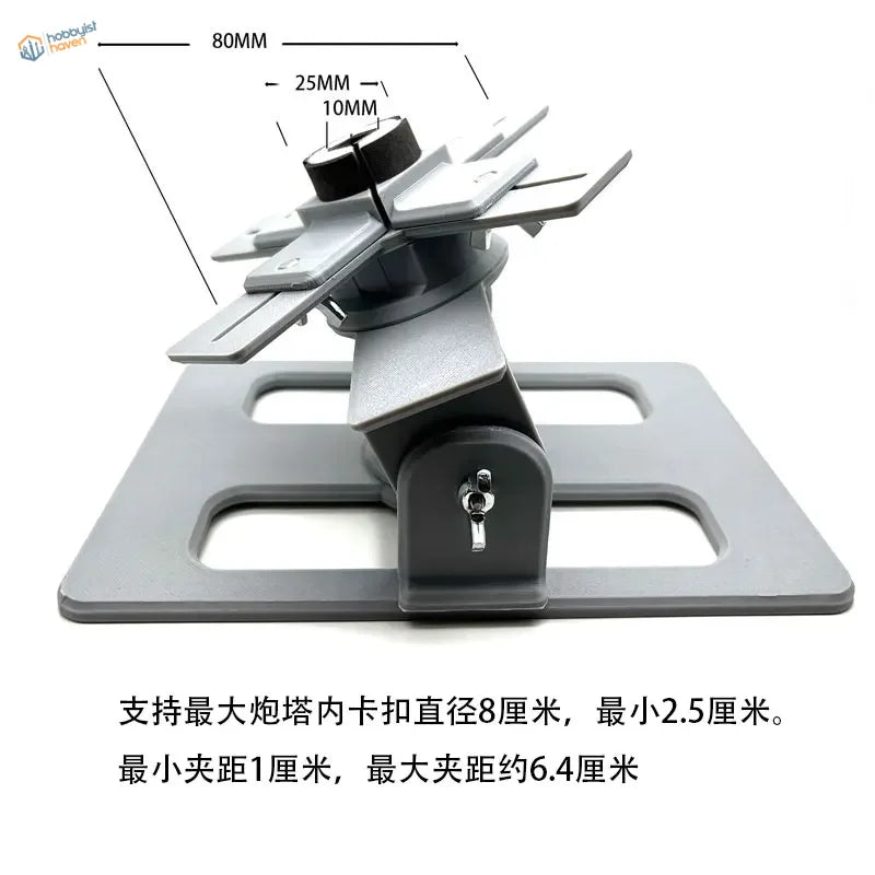 Model AFV Holder gray plastic monitor stand with adjustable height, tilt, central lock