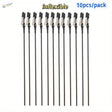 Ten black flexible paper clips with silver metal clasps for model painting clip and stand system using magnetic alligator clips