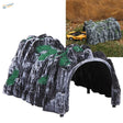 Black and green plastic mountain rock tunnel with faux moss accents for model railway scenery pre-painted ready to use