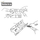 Multi-angle cutting tool with manual folding ruler and textured handle