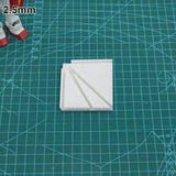 White 2.5mm thick plastic multi-angle gluing jig with diagonal grooves for precise scale modeling tools assembly