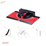 Red and black Multi-Angle Sliding Sander router table guide with scale and knob