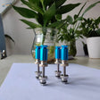 Blue and silver screwdriver bits for multifunction soldering station