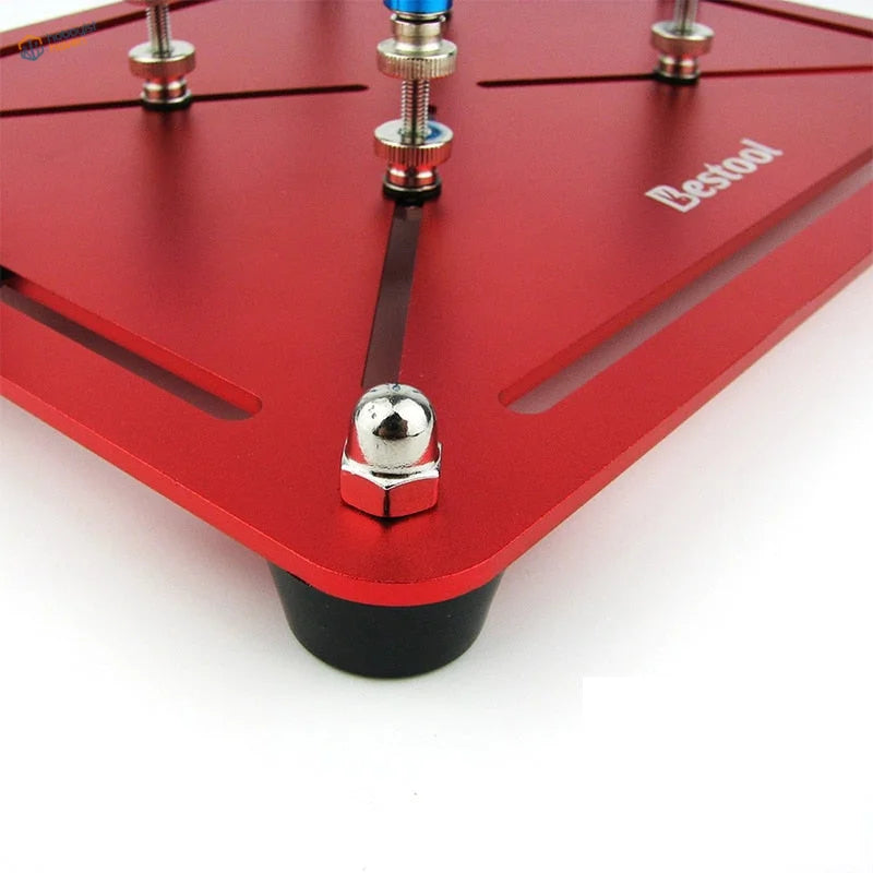 Red aluminum precision alignment plate for multifunction soldering station