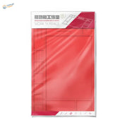 Red durable silicone work pad with transparent grid organizer in Chinese and English