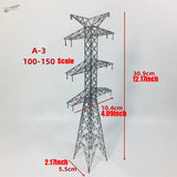 Gray metal 1:100-150 scale transmission tower from Multiple Scales Transmission Towers