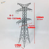 Gray metal B-3 100-150 scale transmission tower model for multiple scales transmission