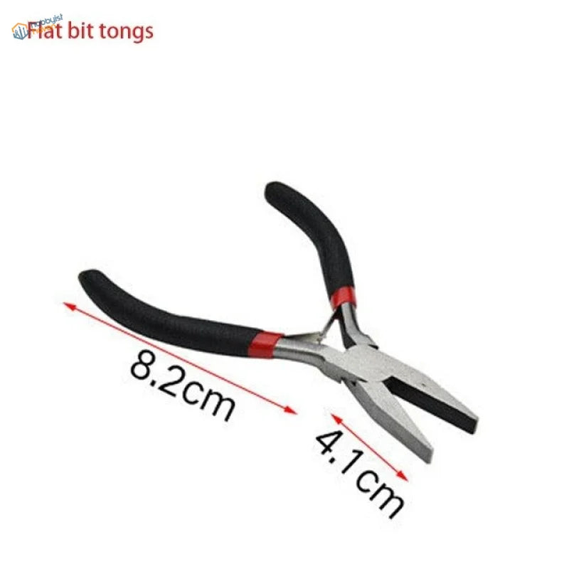 Black-handled insulated pliers with red accents, 8.2cm, for scale modeling