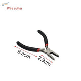 8.3cm black-handled insulated pliers with red accents for multiple shapes scale modeling