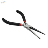 Black-handled insulated needle-nose pliers for multiple shapes scale modeling