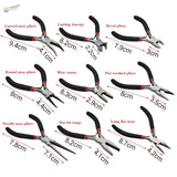 Multiple shapes insulated pliers set for scale modeling tools