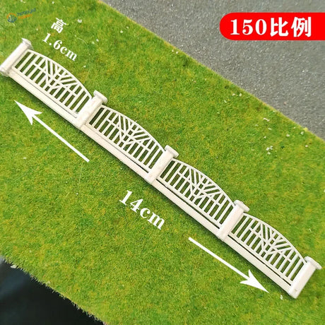 White abs plastic scale decorative fence model in 150 scale for n scale decorative fence set with 7 styles