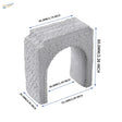 White textured brick n scale stone tunnel portal with arch opening for model railway scenery 1 160 scale