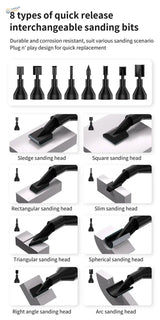 Eight black sanding bits for DSPIAE Illusive Shadow Pro reciprocating sander
