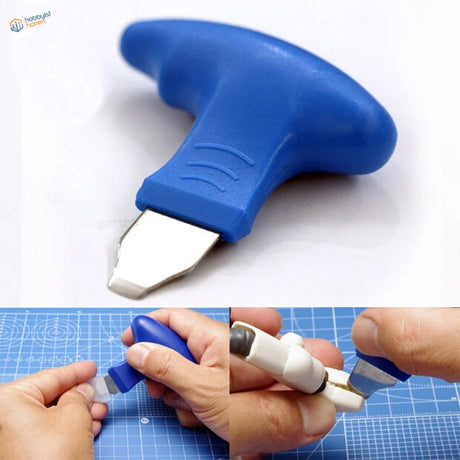 Blue-handled parts separator for Gundam models, cutting precisely