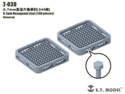 240 precision 0.7mm hexagonal screws in gray trays for model building