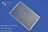 Silver-colored photo-etch vent mesh sheet aw-120 mesh 03 with fine grid for scale modeling tools and model building tools