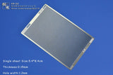 Silver aw-243 vertical rounded rectangle photo-etch vent mesh with 0.15mm thickness and 1.2mm hole width for scale modeling tools