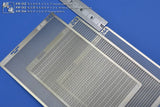 Silver photo-etch vent mesh sheets with precise grid patterns aw-242 aw-243 aw-244 for scale modeling tools