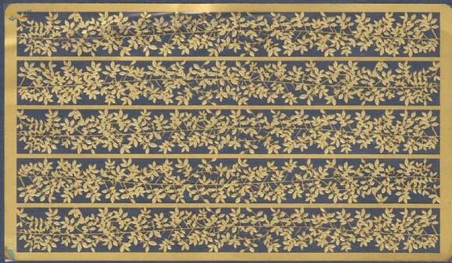 Photoetch branches with gold leaf vines for 1/35 tank camouflage