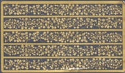 Dark blue photoetch branches mat with gold vine patterns for scale modeling tools