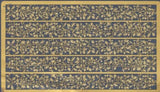 Dark blue photoetch branches with gold leaf floral patterns for scale modeling