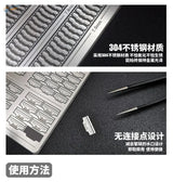 Silver 304 photoetch heat sink strips for scale models and Gunplas