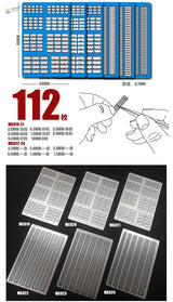 Photoetch heat sink set of 112 precision metal pins mx019-mx024 on trays
