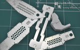 Photoetched scribing templates with silver metal precise cutouts