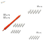 Orange-handled paint cleaning pen with interchangeable white wipe heads