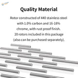 Shiny silver 440 stainless steel rotors on Portable Magnetic Paint Stirrer