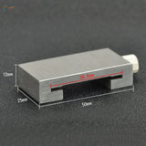 Silver positioning block for carbon steel ruler with knurled knob