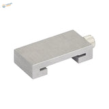Silver positioning block clamp for carbon steel ruler with knurled knob