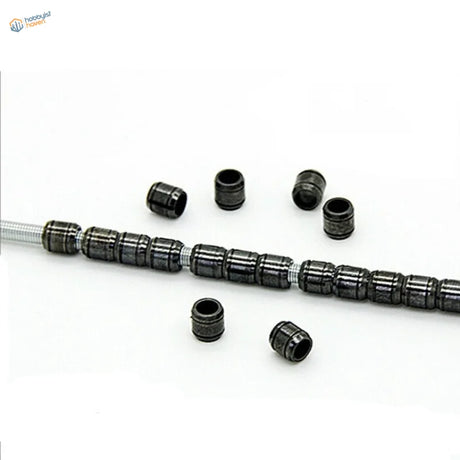 Power pipe metal beads with ribbed texture for Gundam modification