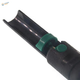 Powerful desoldering pump black handle with green clip and button