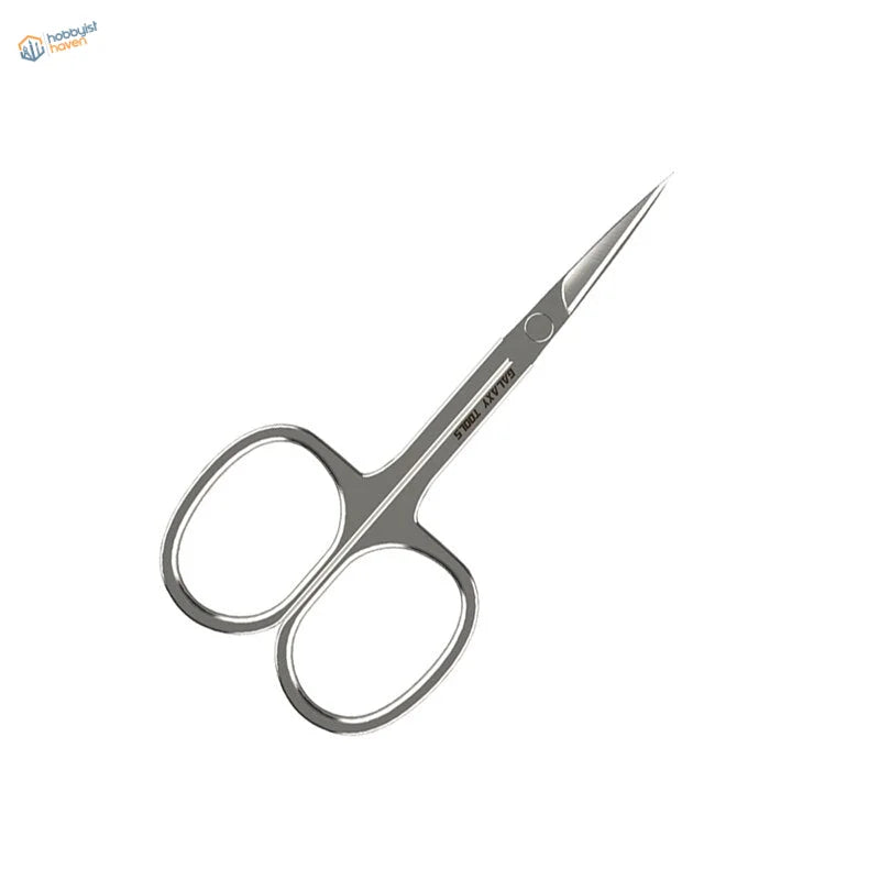 Precision scale modeling scissors with silver-toned sleek finish