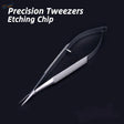 Precision tweezers for flat pieces in scale modeling, fine pointed tips