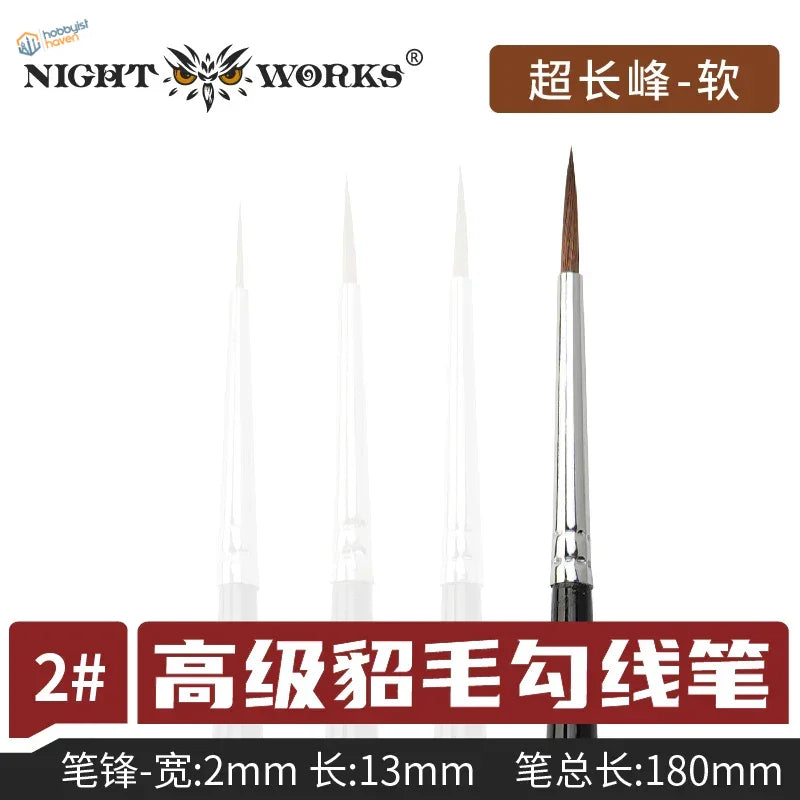 Premium mink brushes: sleek silver-tipped sable bristle with black handle