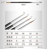 Premium mink brushes with black handles, silver ferrules, fine pointed bristles